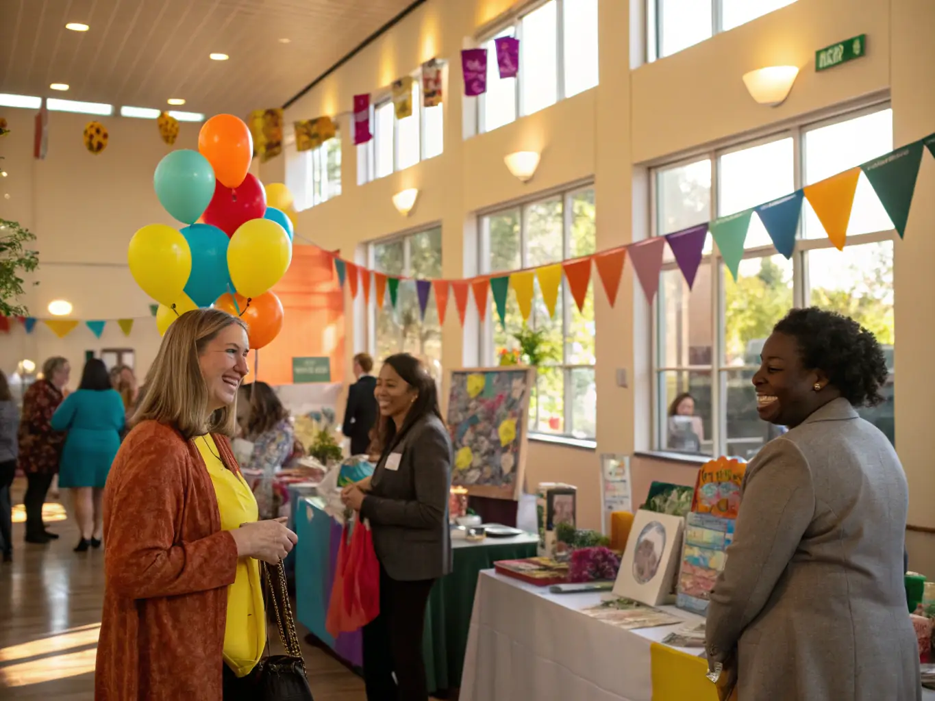 A photograph showing a fundraising event organized by AISEM, with community members participating in a charity auction to support the church's restoration.